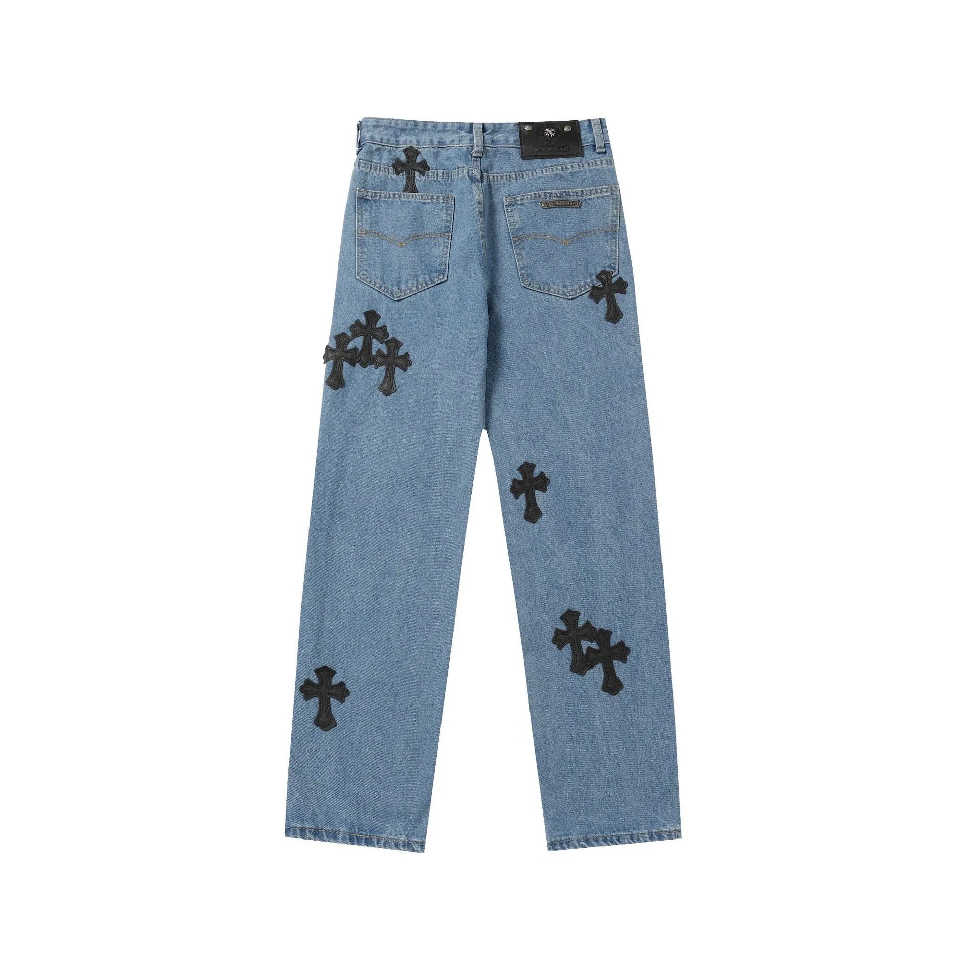 Chrome Hearts Cross Motif Embroidered Black Denim Jeans - 4