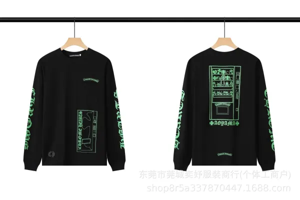 Chrome Hearts Gothic Cross Long Sleeve T-Shirt Black - 42