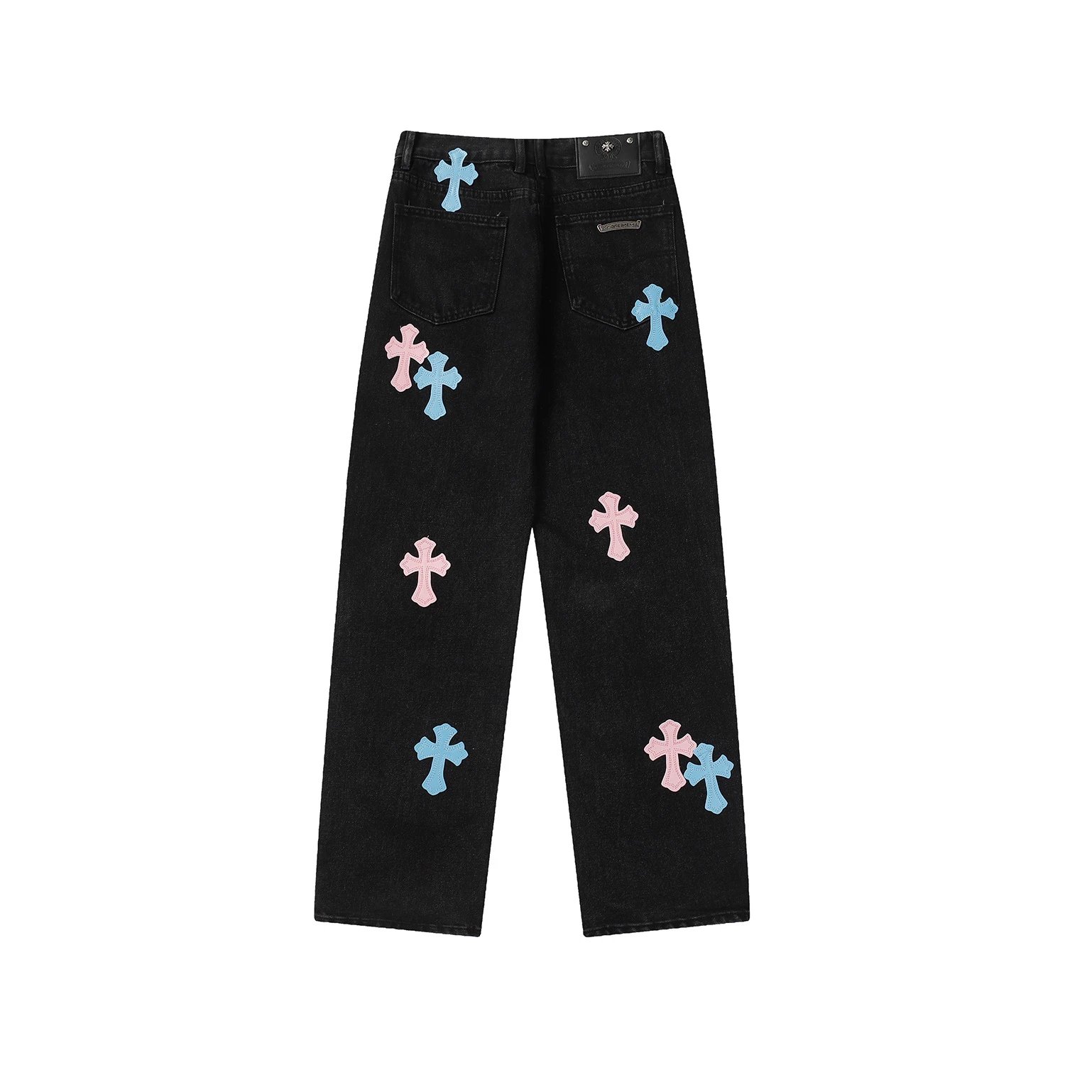 Chrome Hearts Cross Motif Embroidered Black Denim Jeans - 11