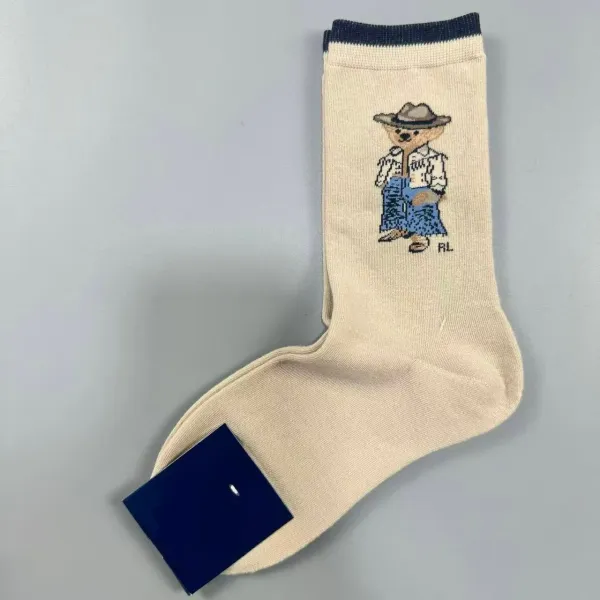 Polo Ralph Lauren Bear Cowboy Socks Beige - 1