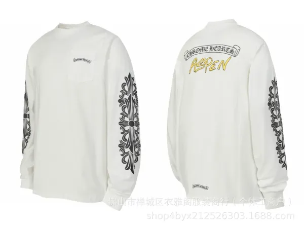 Chrome Hearts Aspen Long Sleeve T-Shirt White - 1