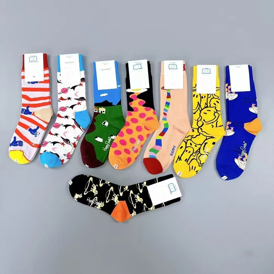 Design Happy Socks Patterned Crew Socks Multicolor Socks - 2