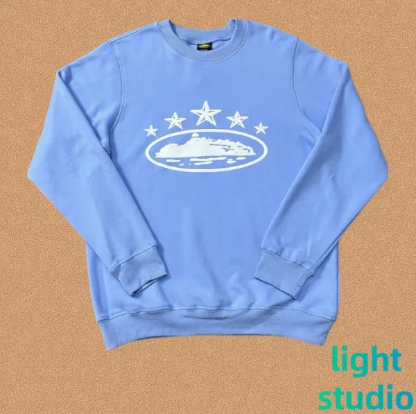 Design Island Crest Light Blue Hoodie - 1