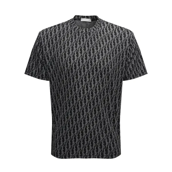 Dior Oblique Monogram Print Black T-Shirt - 1