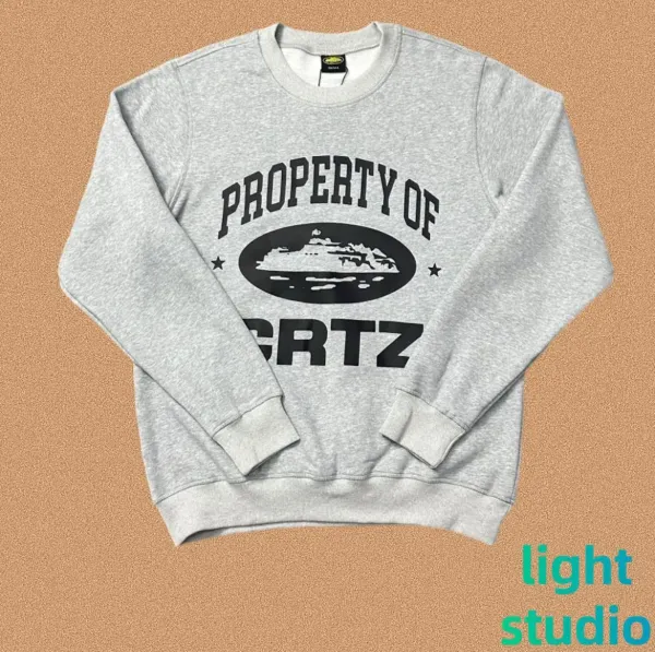 Corteiz Property Of CRTZ Gray Hoodie - 1
