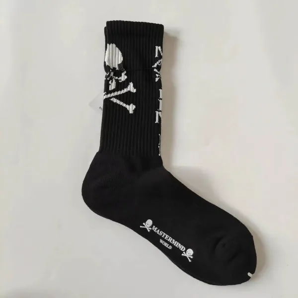 Design Mastermind World Skull Print Ankle Socks Black Socks - 15