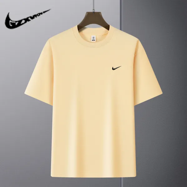 Nike Swoosh Logo T-Shirt Pale Yellow T-Shirt - 1