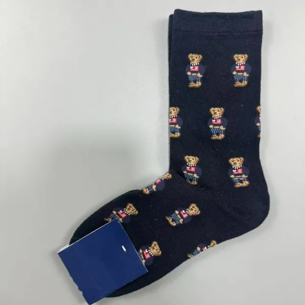 Polo Ralph Lauren Bear Print Navy Socks - 1