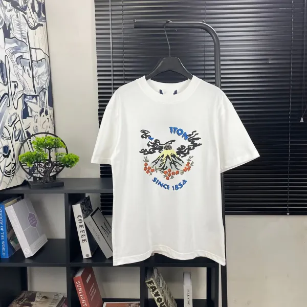Design Mountain Print Graphic T-Shirt White - 5