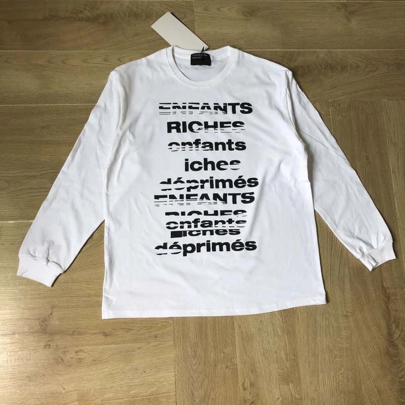 Design Long Sleeve Graphic Tee Black T-Shirts - 7