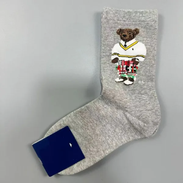 Polo Ralph Lauren Bear Graphic Socks Gray - 1