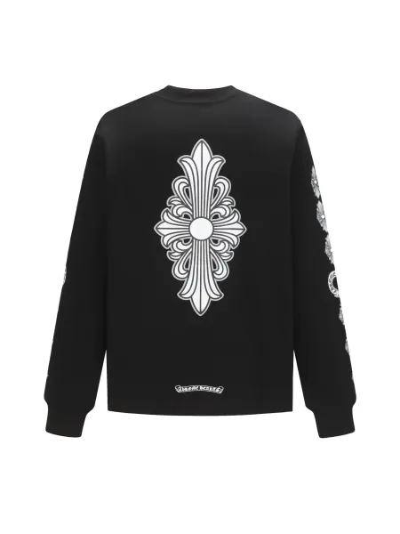 Chrome Hearts Ornate Cross Long Sleeve T-Shirt Black - 1