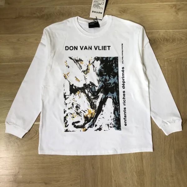 Design Long Sleeve Graphic Tee Black T-Shirts - 13