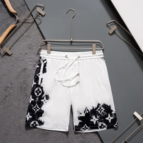Louis Vuitton Monogram Graffiti Print White Swim Shorts - 1