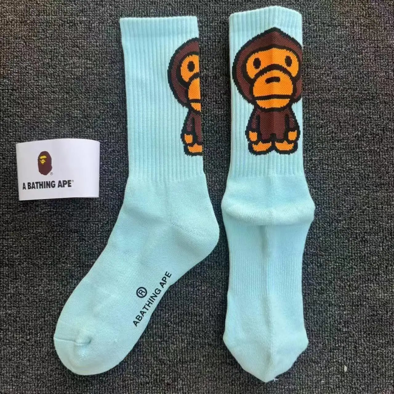 A Bathing Ape Mint Green Socks - 4