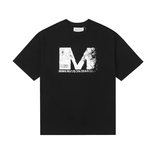 Maison Margiela MM6 T-Shirt Collection Black and White Graphic Tees - 7