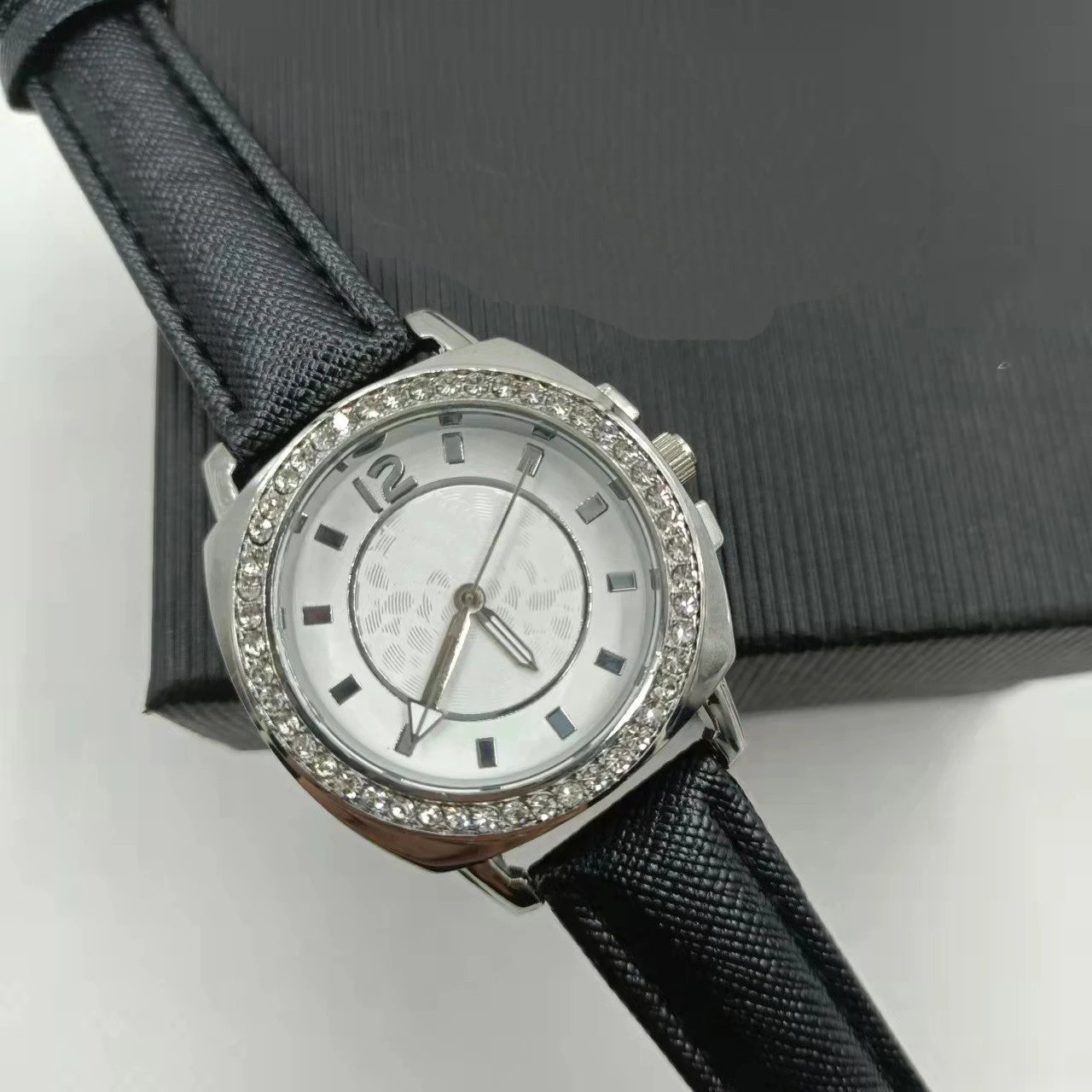 Coach Madison Gold-Tone Crystal-Embellished Watch with Signature Print Strap Watches - 4