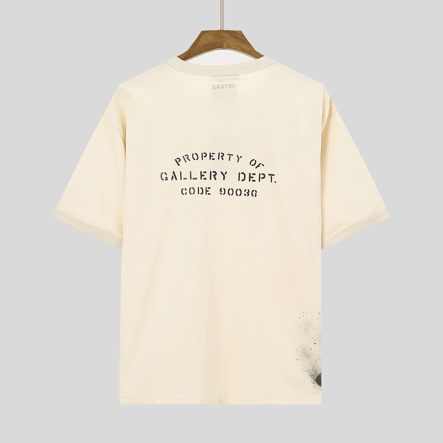 Lanvin x Gallery Dept Art On Display Paint Splatter Beige T-Shirt - 26