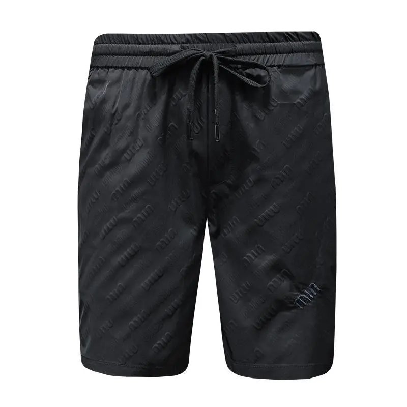 Miu Miu Logo-Print Drawstring Shorts Black - 13