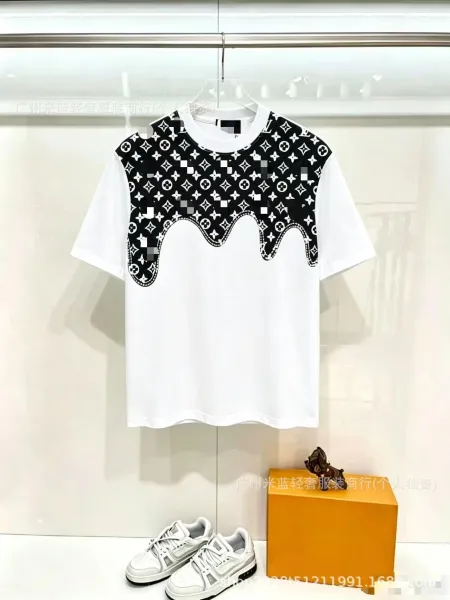 Louis Vuitton Monogram Drip T-Shirt White - 1