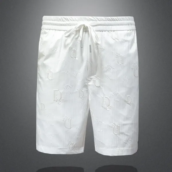 Dior Oblique Monogram White Swim Shorts - 1