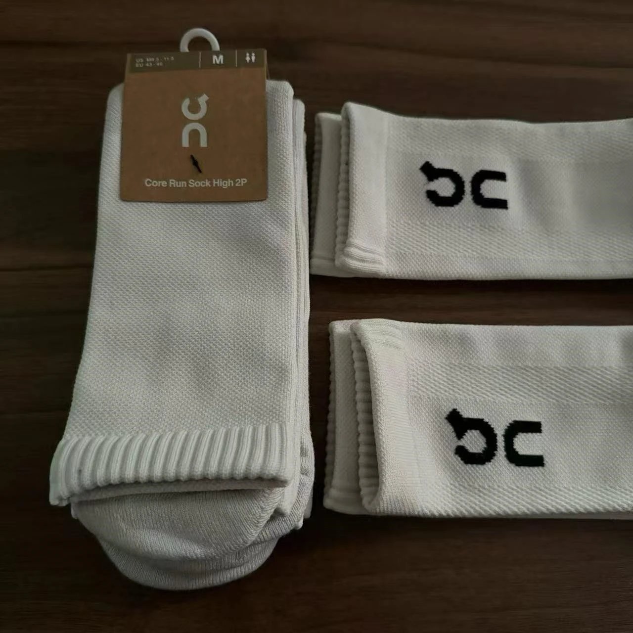 On Core Run Sock High 2P White Socks - 3