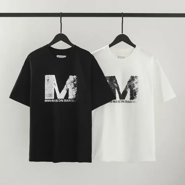 Maison Margiela MM6 T-Shirt Collection Black and White Graphic Tees - 6