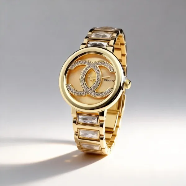 Chanel CC Logo Crystal-Embellished Silver Quartz Watch Watches - 3