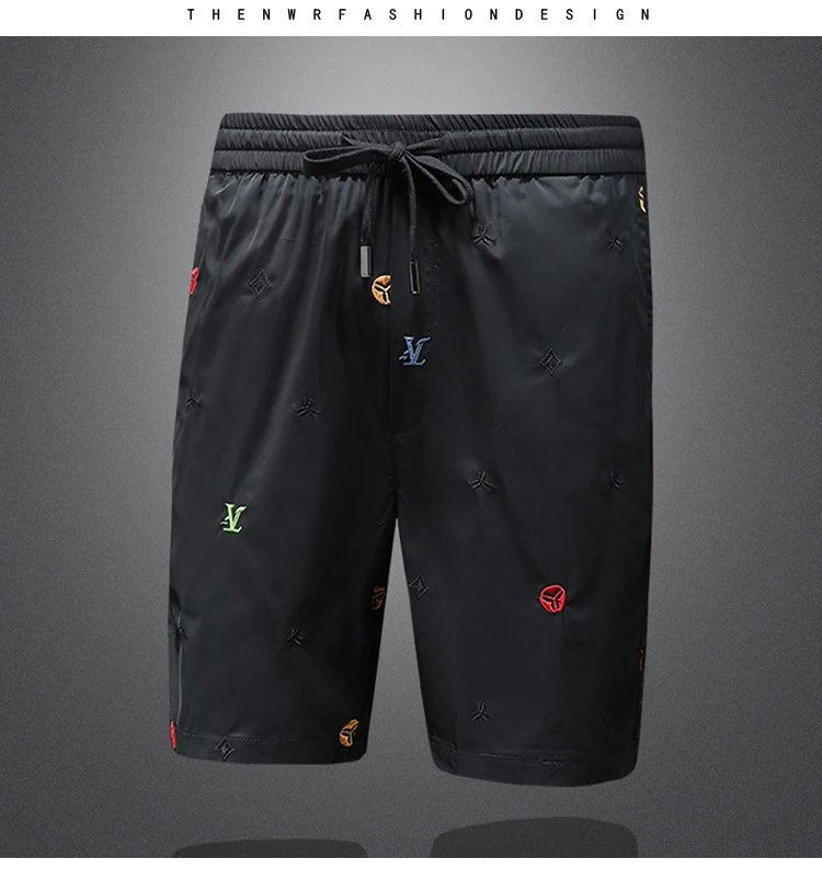 Louis Vuitton Multicolor Embroidered Monogram Shorts Black - 7
