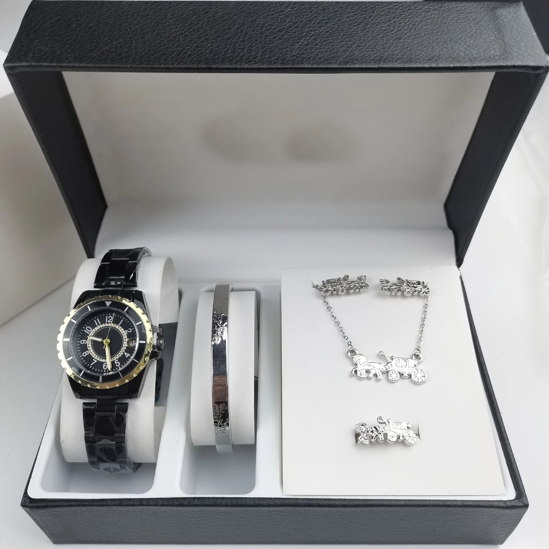 Coach Horse and Carriage Watch Set Gold Brown Accessories - 6