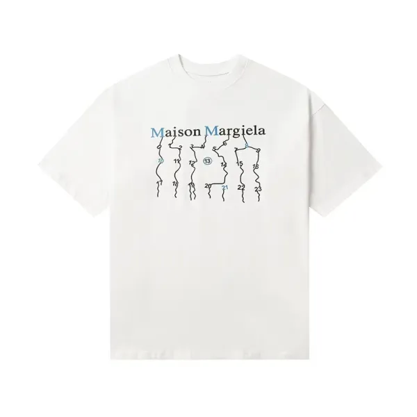 Maison Margiela MM6 T-Shirt Collection Black and White Graphic Tees - 41
