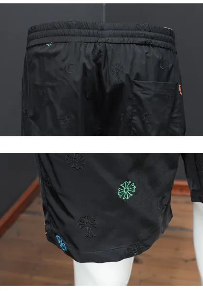 Chrome Hearts Cross-Embroidered Swim Shorts Black - 11