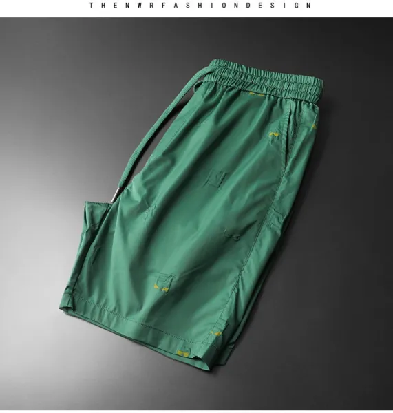 Fendi FF Logo Print Nylon Shorts Black - 12