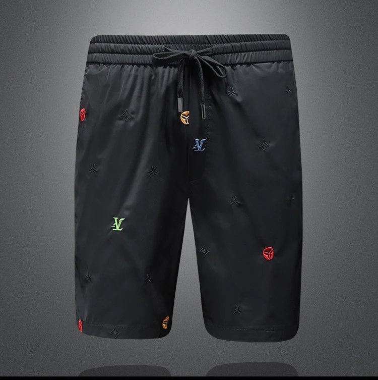 Louis Vuitton Multicolor Embroidered Monogram Shorts Black - 2