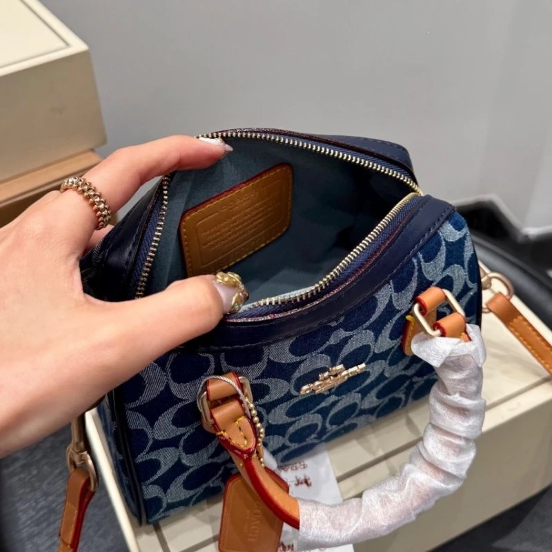 Coach Box Bag Mini Beige Signature Canvas Handbag - 22