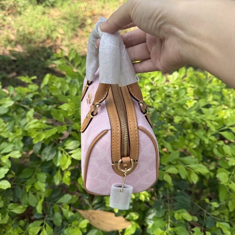 Coach Box Bag Mini Beige Signature Canvas Handbag - 31