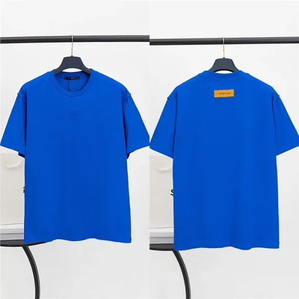 Louis Vuitton x Virgil Abloh Embroidered Logo T-Shirt Blue - 1