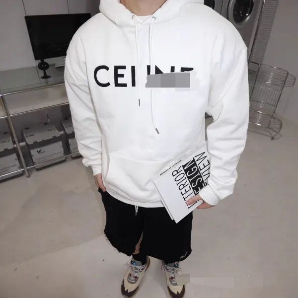 Celine Hooded Zip-Up Sweatshirt Gray Hoodie - 4