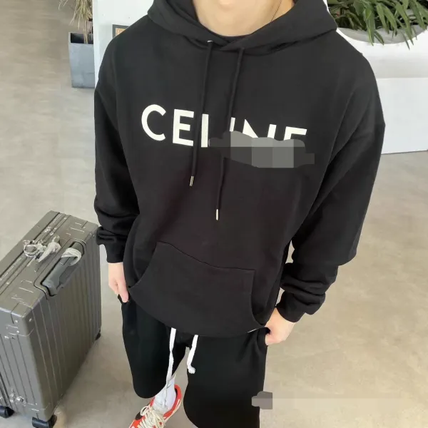 Celine Hooded Zip-Up Sweatshirt Gray Hoodie - 3