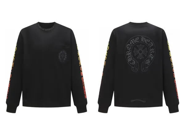 Chrome Hearts Gothic Cross Long Sleeve T-Shirt Black - 9