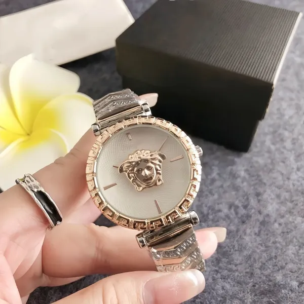 Versace Medusa Green Dial Gold-Tone Watch Watches - 4