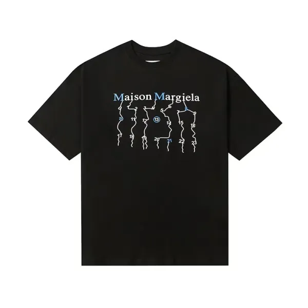 Maison Margiela MM6 T-Shirt Collection Black and White Graphic Tees - 42
