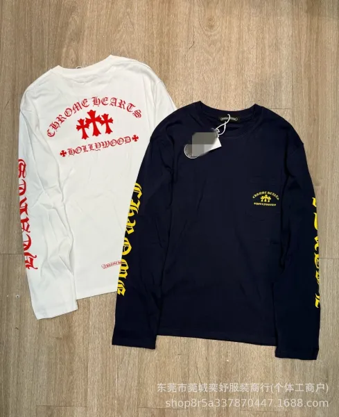 Chrome Hearts Gothic Cross Long Sleeve T-Shirt Black - 45