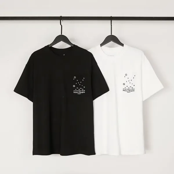 Maison Margiela MM6 T-Shirt Collection Black and White Graphic Tees - 43