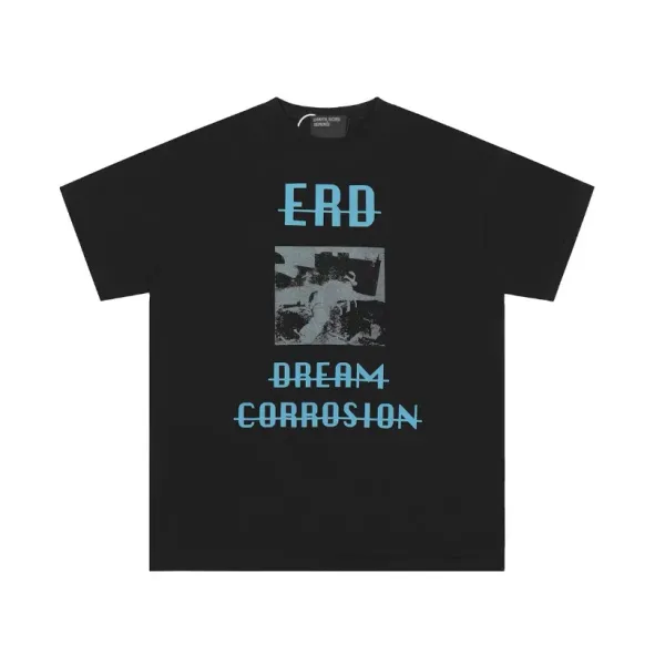 Design ERD Dream Corrosion Graphic T-Shirt Black T-Shirts - 1