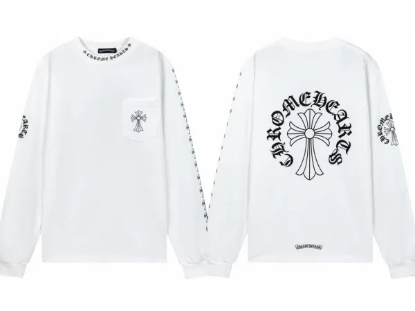 Chrome Hearts Gothic Cross Long Sleeve T-Shirt Black - 14