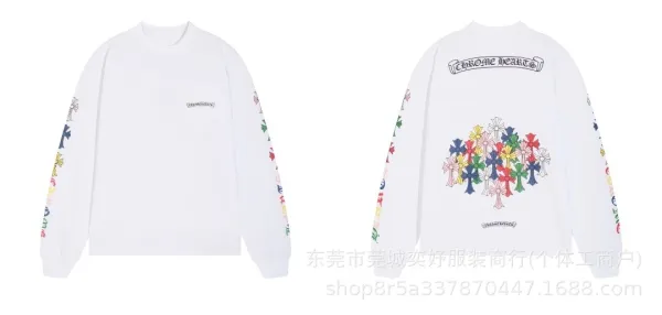 Chrome Hearts Gothic Cross Long Sleeve T-Shirt Black - 50