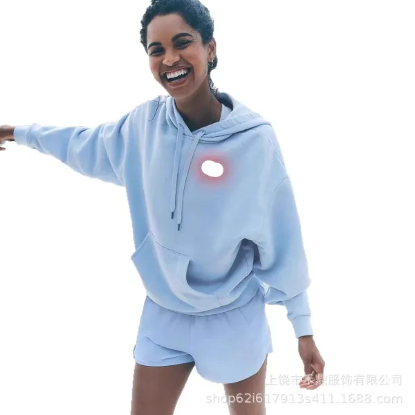Design Oversized Hoodie and Sweatpants Set Gray - 4