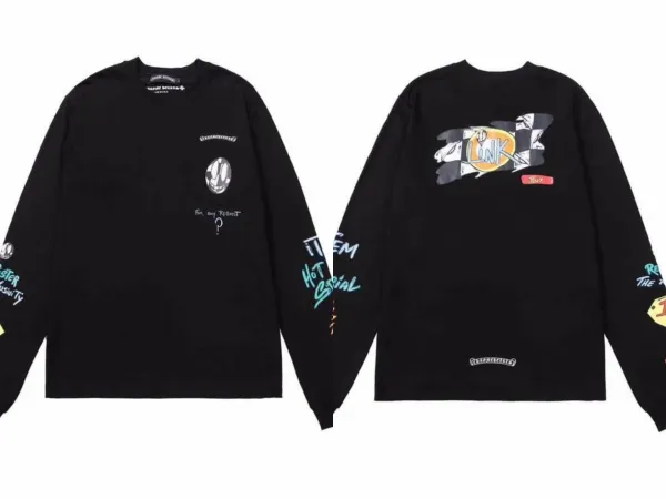 Chrome Hearts Gothic Cross Long Sleeve T-Shirt Black - 17