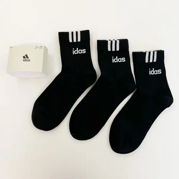 Adidas idas Black Crew Socks - 1
